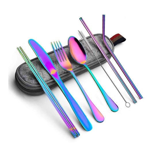 SteelNomad: Minimalist Stainless Steel Travel Cutlery Set - Cloud Eight