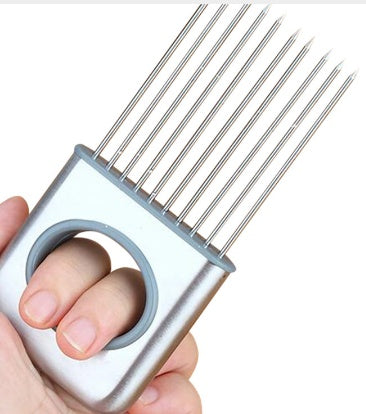 Stainless Steel Onion & Vegetable Slicer – Effortless Precision Cutting! - Cloud Eight