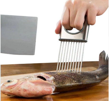 Stainless Steel Onion & Vegetable Slicer – Effortless Precision Cutting! - Cloud Eight