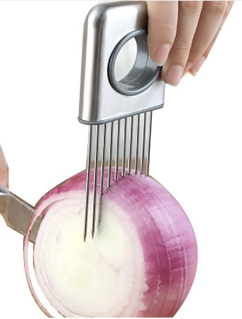 Stainless Steel Onion & Vegetable Slicer – Effortless Precision Cutting! - Cloud Eight