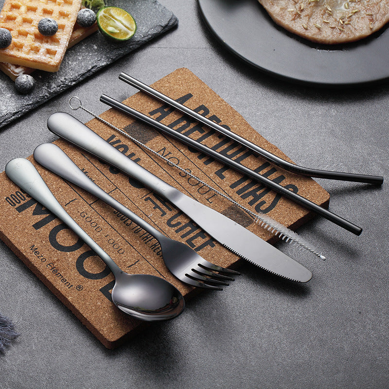 SteelNomad: Minimalist Stainless Steel Travel Cutlery Set - Cloud Eight