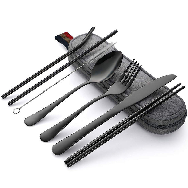 SteelNomad: Minimalist Stainless Steel Travel Cutlery Set - Cloud Eight
