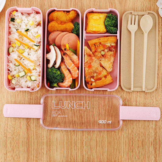 EcoBento 3-Layer Wheat Straw Lunch Box