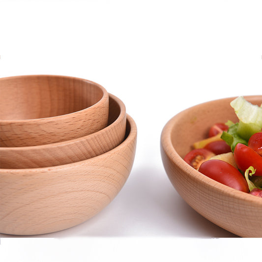 BeechCraft: Elegant Beech Wood Bowl Collection - Cloud Eight