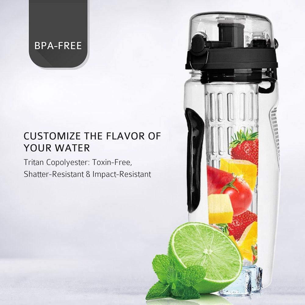 Flavorful Hydration: 1000ml BPA-Free Fruit Infuser Water Bottle